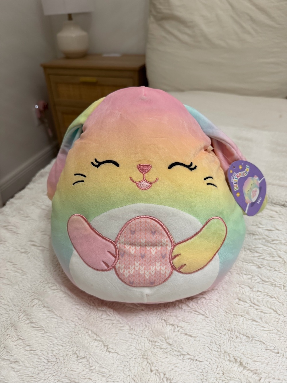Squishmallows Pastel Rainbow Bunny Plush - Pink, Yellow, Green, Blue